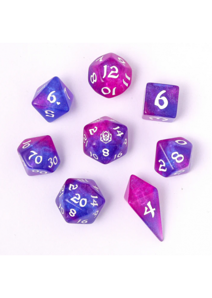 Wyrmforged Rollers Rounded Edge 8pc Dice Set - Fairy Farts